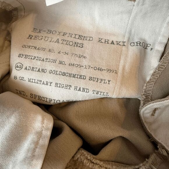 AG Adriano Goldschmied Womens Distressed Ex-Boyfriend Khaki Crop Pants Tan Sz 25 - Picture 4 of 11